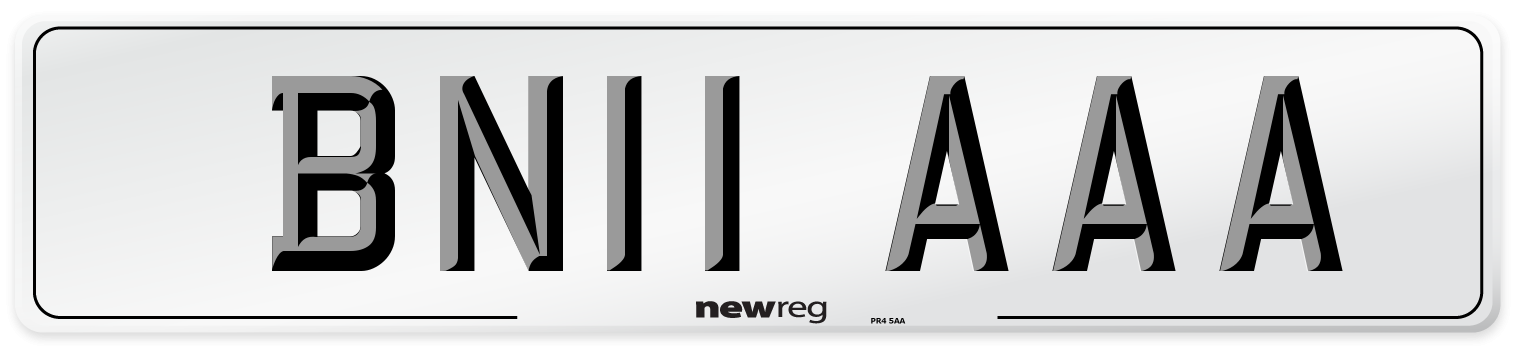 BN11 AAA Number Plate from New Reg